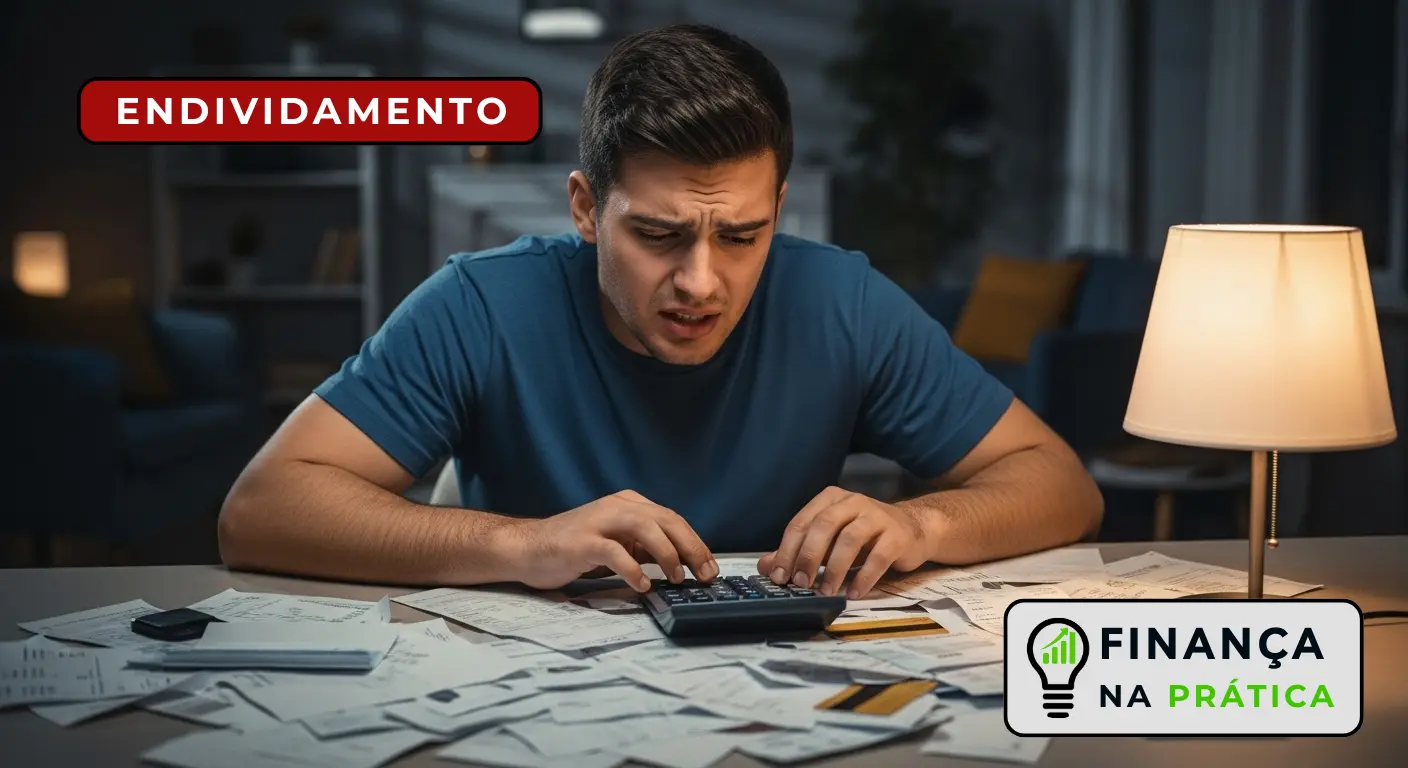 Pessoa analisando contas e erros financeiros