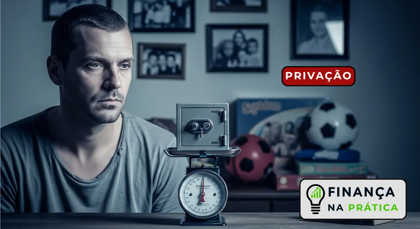 Pessoa rígida financeiramente sem aproveitar prazeres da vida