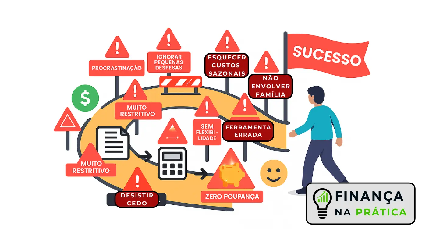 Infográfico dos 10 erros mais comuns ao fazer orçamento e como evitá-los