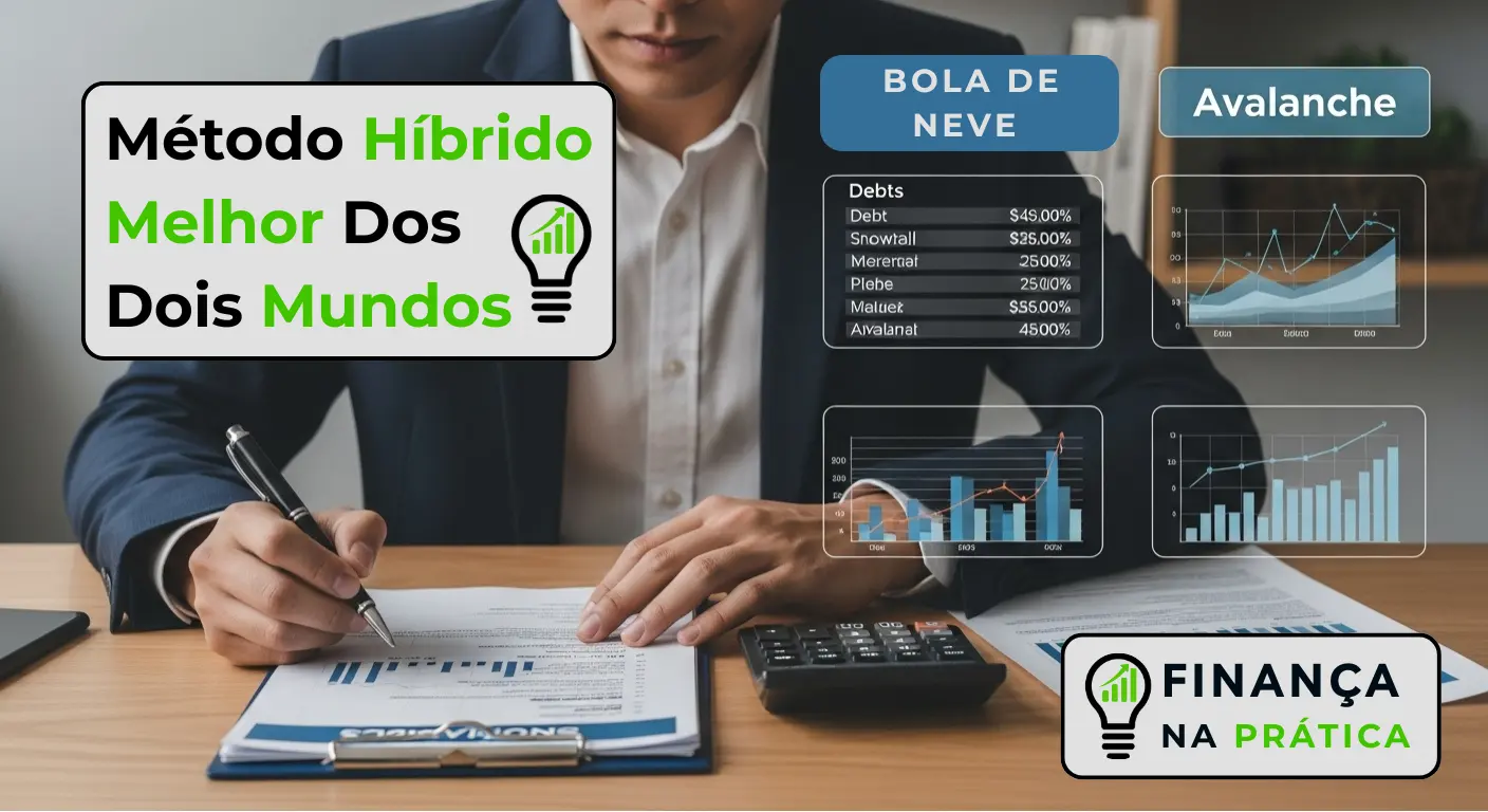 Pessoa analisando dívidas combinando critérios de valor e taxa de juros